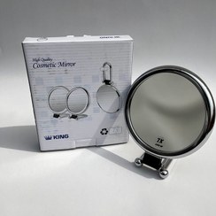 تصویر آینه آرایشی رومیزی تاشو ذره بینی ×7دو رو و دوحالته 