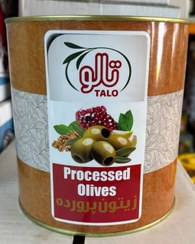 تصویر زیتون پرورده ویژه 3 کیلویی قوطی تالو 
