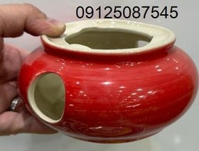 تصویر وارمر گرمکن قوری طرح تکرنگ دوریکا - قرمز tea warmer dorika