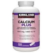 تصویر کلسیم پلاس کرکلند به همراه d3 و مینرال CALCIUM PLUS AVITH VITAMIN D3 (۵۰۰عددی( 