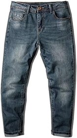 تصویر HOBTEC Jeansformen طرح وینتیج شلوار جین مردانه رنگ راسته شلوار جین نخی شلوار جین پاره برای شلوار جین کلاسیک مردانه (سایز: 32) 