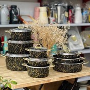 تصویر سرویس قابلمه کوشا ۱۵ پارچه سنگی 