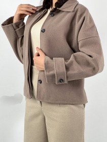 تصویر کت فوتر زنانه دکمه مخفی 