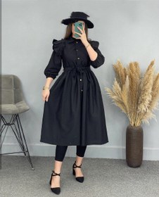 تصویر مانتو دانشجویی تترون مدل عروسکی 