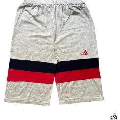 تصویر ست تاپ و شلوارک مردانه رنگ طوسی 