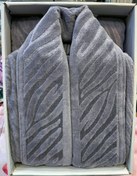 تصویر حوله تن‌پوش طرح زبرا سایز ۱۲۵ L و XL با ۱۲ رنگ جذاب - طوسی 