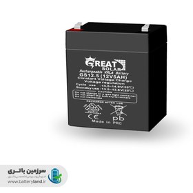 تصویر باتری یو پی اس 5 آمپر یوروتک Great 12 volt 5 amp battery