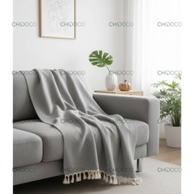 تصویر شال مبل طوسی کد SH070 