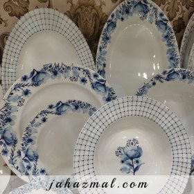 تصویر سرویس چینی زرین 6 نفره غذاخوری آراگل (29 پارچه) Zarin Iran Neoclassic Aragol 29 Pieces Porcelain Dinnerware Set