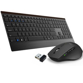 تصویر کیبورد و موس بی سیم رپو مدل 9500M Rapoo 9500M Multi-mode Wireless Keyboard and Mouse