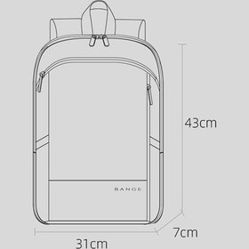 تصویر کوله پشتی ضد آب بنج مدل 77115 مناسب برای لپ تاپ 15.6 اینچی Bange waterproof backpack model 77115 suitable for 15.6 inch laptop