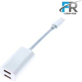 تصویر کابل مبدل 1 به 2 Lightning جوی روم مدل S-M343 Joyroom Cable Connector 2-in-1 Lightning port S-M343