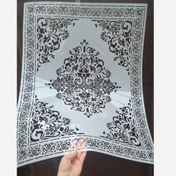 تصویر شابلون استنسیل طرح فرش لوزی باحاشیه 