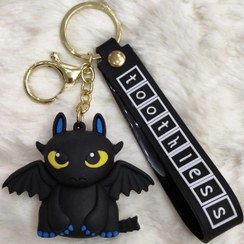 تصویر جاکلیدی خشم شب و روز toothless and light fury silicone key chain