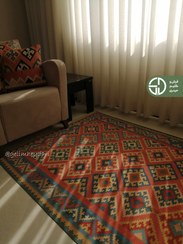 تصویر گلیم دستباف 2متری مدل قشقایی صادراتی کد 137821 Qashqai kilim