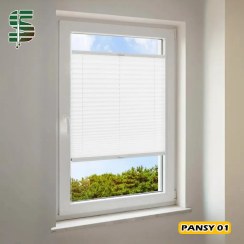 تصویر پرده پلیسه دستی pansy دو طرفه در 11 رنگ 