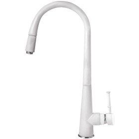 تصویر شیر ظرفشویی آشپزخانه شاوری شیبه مدل دنا - استیل Shibeh Sink Mixer Tap