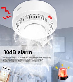 تصویر سنسور هوشمند دود و آتش تویا WiFi Smart Smoke Detector