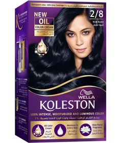 تصویر کیت رنگ موی کلاستون آبی-مشکی 2/8 برند wella Koleston Kit Blue Black 2/8