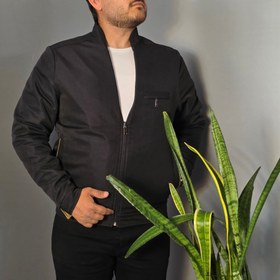 تصویر کاپشن 2 روی زمستانه مردانه رنگ مشکی و خردلی طرح اسپرت کد9993 