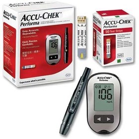 تصویر دستگاه تست قند خون اکیوچک پرفورما ا Accu-Check Performa Blood Glucose Testing Machine Accu-Check Performa Blood Glucose Testing Machine