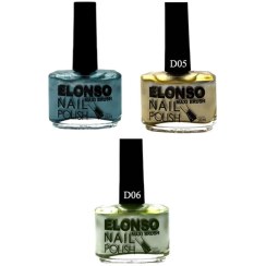 تصویر لاک ناخن الونسو سری D – پوشش بالا، خشک شدن سریع 