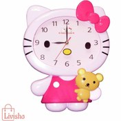 تصویر ساعت دیواری اتاق کودک مدل کیتی 