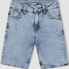 تصویر شلوار جین میدی فیت معمولی برند Defacto Regular Fit Midi Jean Short