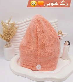 تصویر حوله حمام ساده دکمه ای 