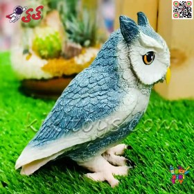 تصویر فیگور حیوانات ماکت جغد شاخدار طوسی اسباب بازی Flying Owl Animals Figure 1588 