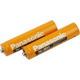 تصویر باتری نیم قلمی قابل شارژ پاناسونیک مدل HHR-83AAABU Panasonic HHR-83AAABU AAA Rechargeable Battery - Pack Of 2