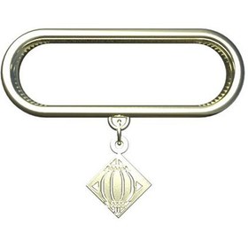 تصویر آویز ساعت طلا 18 عیار زنانه مدوپد مدل هندسی کد SG1-1487 