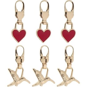 تصویر سرزیپ مدل پرنده قلبی بسته 6 عددی چیبو آلمان 