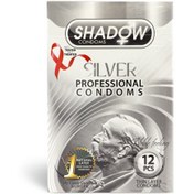 تصویر کاندوم شادو مدل silver بسته 12 عددی shadow silver condom 12 pcs