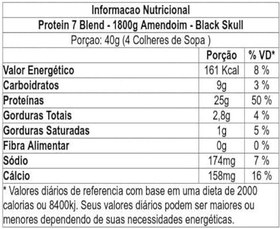 تصویر پروتئین 7 بلند 1.8 کیلوگرم بلک اسکال Black Skull Protein 7 blend 1,8Kg