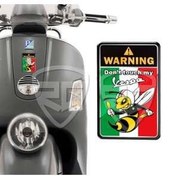 تصویر محافظ باک و برچسب موتور سیکلت سه بعدی لمس من VESPA هشدار دهنده PIAGGIO GTS GTV LX LXV 125 250 Redline Grafik 