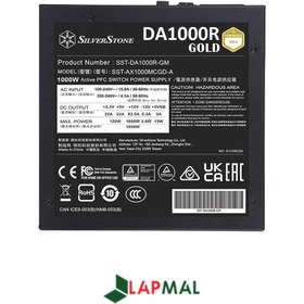 تصویر منبع تغذیه کامپیوتر سیلوراستون مدل DA1000R Gold ATX 3.0 