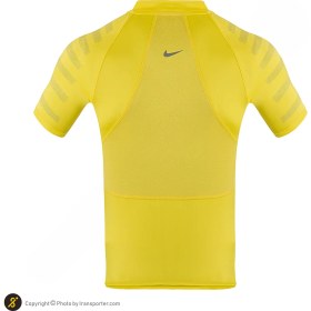 تصویر تیشرت ورزشی مردانه نیم زیپ طرح نایک CHG | زرد 