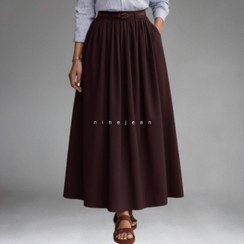 تصویر دامن Lilian قهوه ای سایز آزاد 