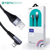 تصویر کابل لایتنینگ TOTU BLA-036 Time Data Cable بدنه کنفی با توان 2.4 آمپر 