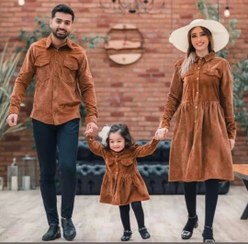 تصویر ست خانوادگی مخمل کبریتی مدل درافشان شیکسون 