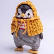 تصویر عروسک بافتنی پنگوئن مدل آلیوشا کد 99 