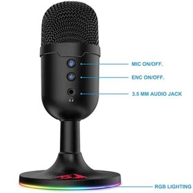 تصویر میکروفن رومیزی ردراگون مدل PULSAR GM303 Redragon PULSAR GM303 Desktop microphone