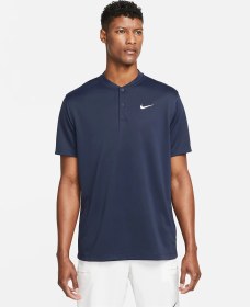 تصویر پلوشرت تنیس مردانه نایک NikeCourt Dri-FIT Blade- سرمه ای 