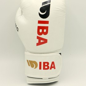 تصویر دستکش بوکس چرم AIBA چسبی