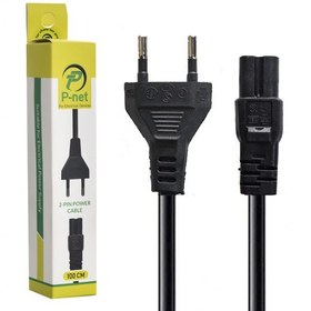 تصویر کابل برق 2پين ( دوچاک ) طول 1 p net 