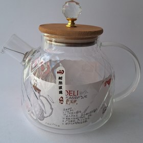 تصویر قوری پیرکس وارداتی مدل الماسی - قوری همراه با وارمر Imported pyrex teapot diamond model