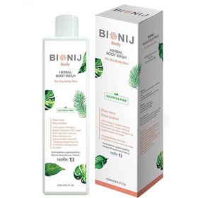 تصویر شامپو گیاهی پوست بدن خشك 250 میلی لیتر بیونیج Herbal Body Wash For Dry Body Skin Bionij