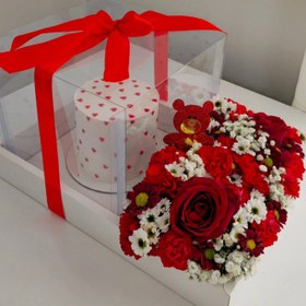 تصویر باکس گل و کیک | کد: ZNB-P9J 