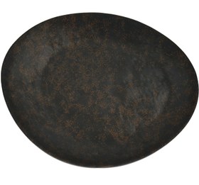 تصویر بشقاب ملامین دفرمه سه گوش قهوه ای کد 045 (یک عددی) 